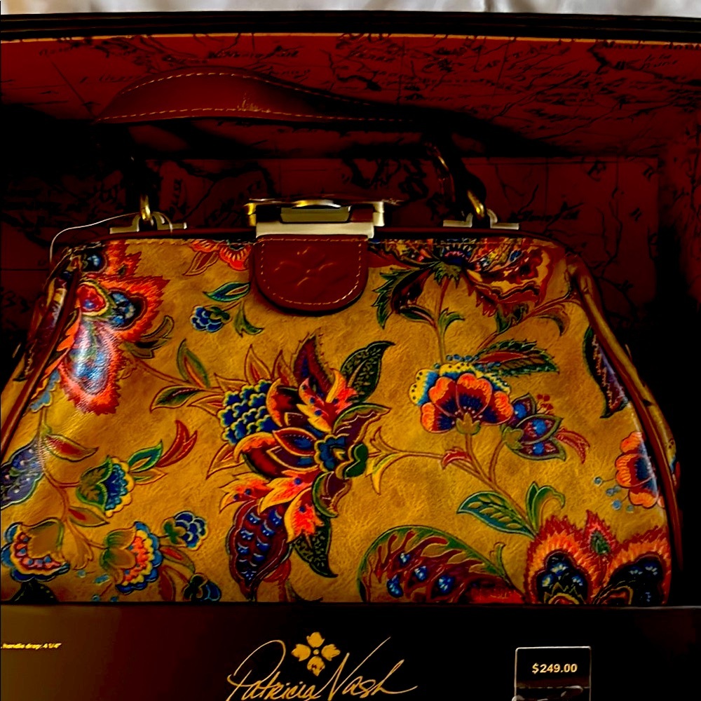 Patricia Nash Floral Leather Handbag